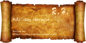 Ráday Hermia névjegykártya